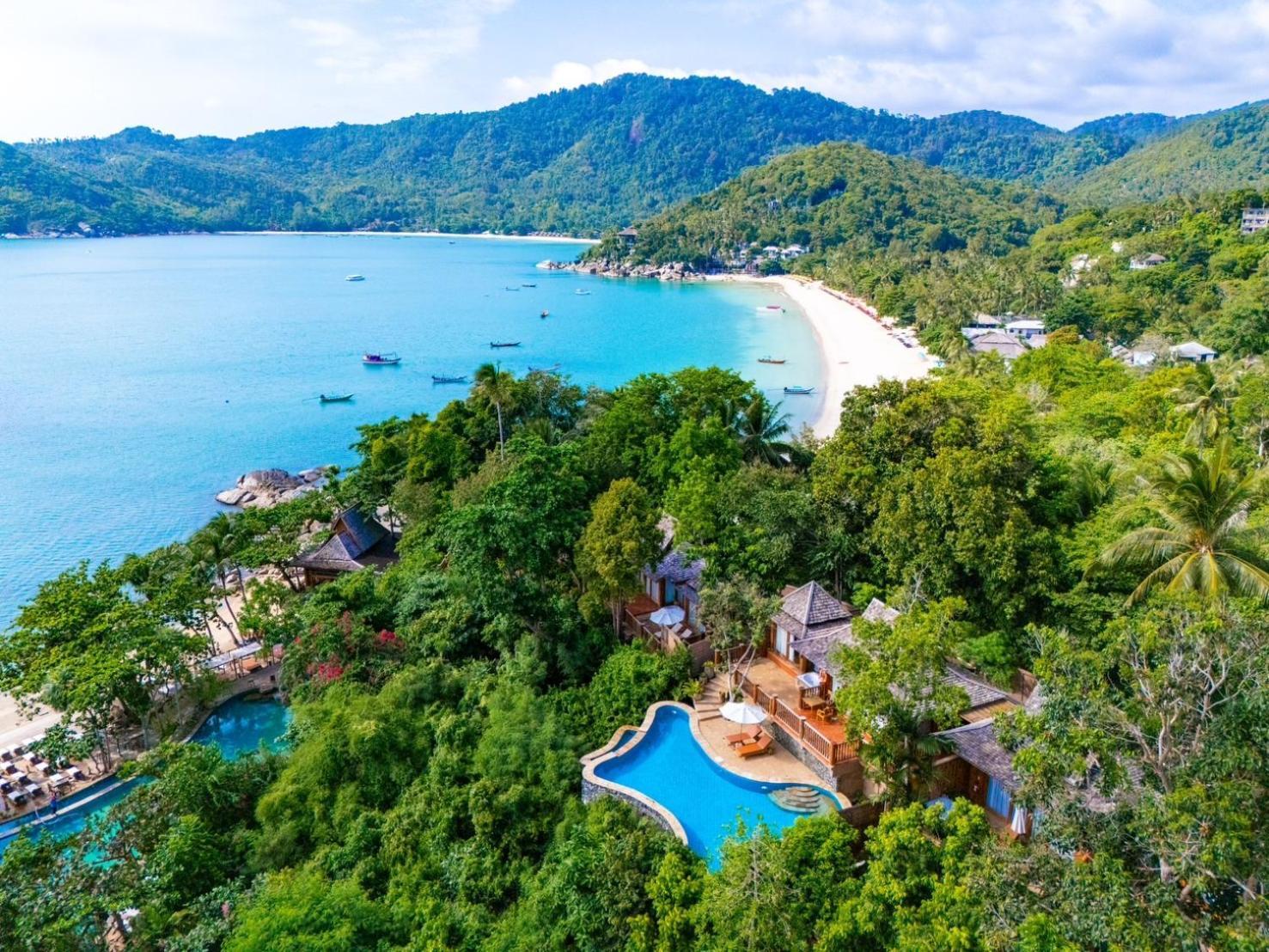 Santhiya Koh Phangan Resort&Spa - SHA Extra Plus Bagian luar foto Aerial view of the resort